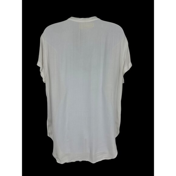 Cloth & Stone Womens White V-Neck Short Sleeve Blouse Size M - Picture 5 of 10